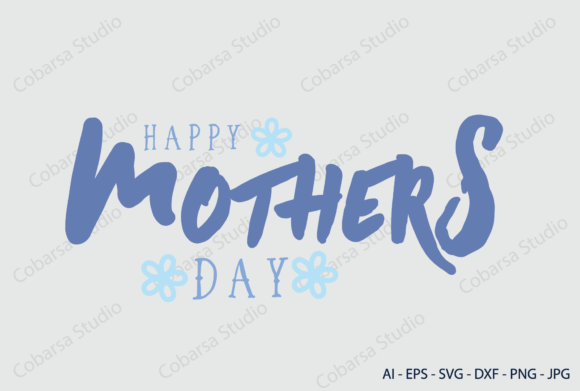 Download Mother's Day Greeting Writing Blue Decor - Blue decor Collection