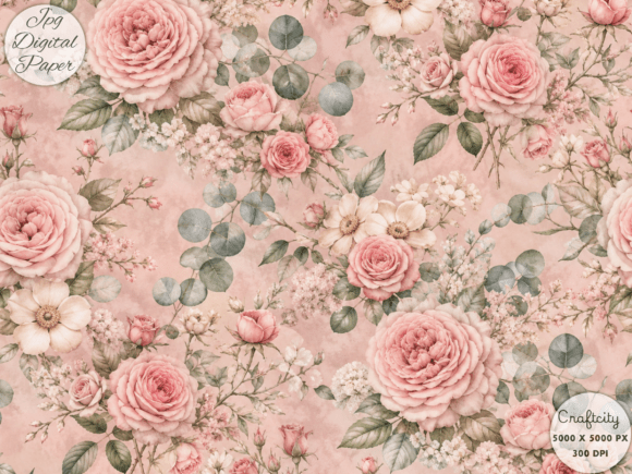 Download Pink Rose Garden Floral Pattern, Romanti - Garden floral Collection