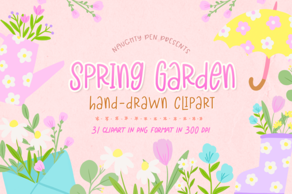 Download Spring Garden Floral Clipart - Garden floral Collection