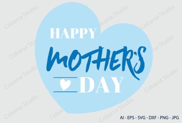 Download Mother's Day Greeting Writing Blue Decor - Blue decor Collection