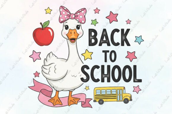 Download Back to School Goose Kids School PNG - Premium Bundle