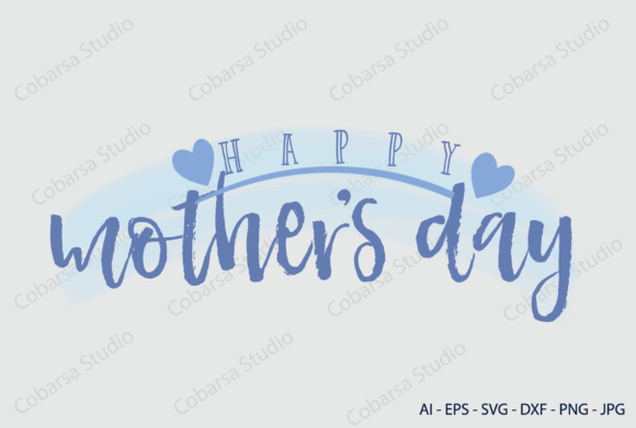 Download Mother's Day Greeting Writing Blue Decor - Blue decor Collection