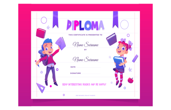 Download Kids School Diploma Certificate Happy Children - Kids school Collection